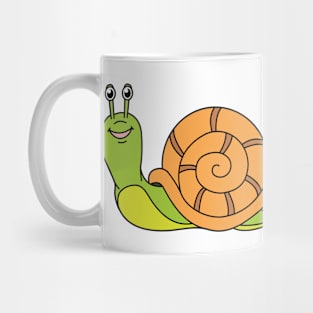 Cute Cartoon Happy Snail lake forest animal Mug